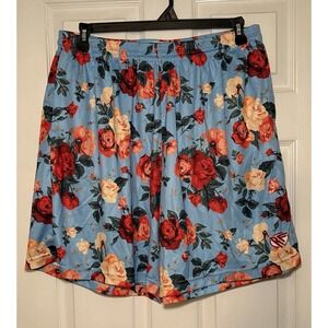 RF Men's Floral Shorts Blue Size 4XL